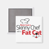 Chef met Fat Cat - Magneet (Voorkant / Achterkant)