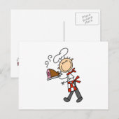 Chef Met Gebakken Ham Briefkaart (Voorkant / Achterkant)