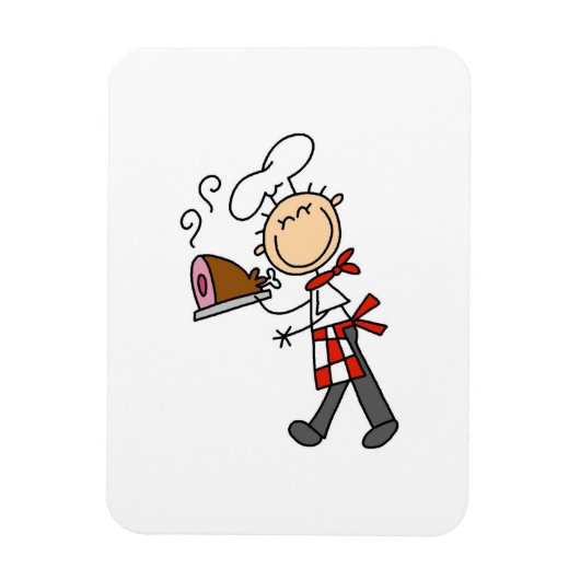 Chef Met Gebakken Ham Magneet (Verticaal)