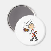 Chef met gebakken ham magneten (Voorkant / Achterkant)