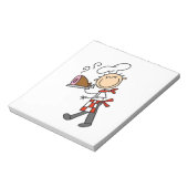 Chef Met Gebakken Ham Notitieblok (Linkerzijde)