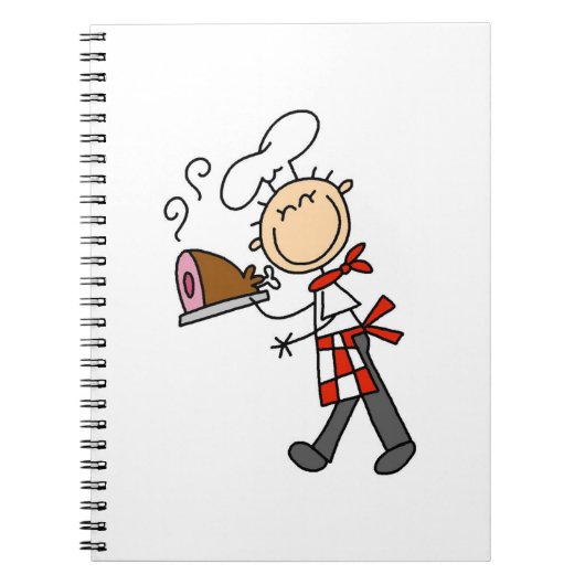Chef Met Gebakken Ham Notitieboek (Voorkant)