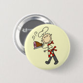 Chef Met Gebakken Ham Ronde Button 5,7 Cm (Voorkant /achterkant)