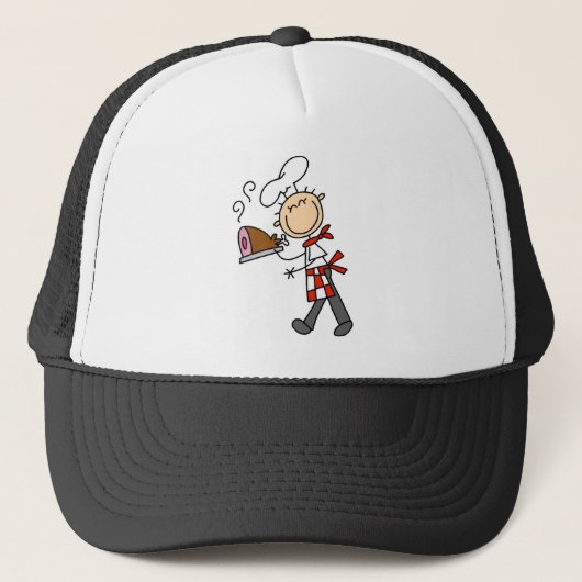 Chef Met Gebakken Ham Trucker Pet (Voorkant)