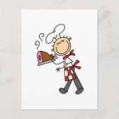 Chef met geblekte hemdjes en cadeautjes briefkaart (Voorkant)