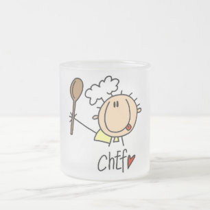 Chef met lepel Tshirts en geschenken Matglas Koffiemok