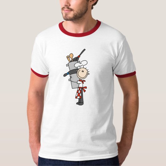 Chef Met Pannen en Potten T-shirt (Voorkant)