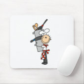 Chef met Pans Mousepad Muismat (Met muis)