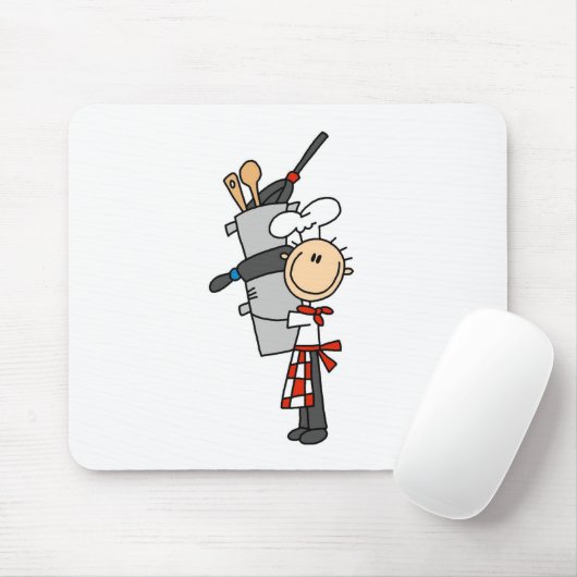Chef met Pans Mousepad Muismat (Met muis)
