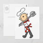 Chef met Salad Tangen Tshirts en Gifts Briefkaart (Voorkant / Achterkant)