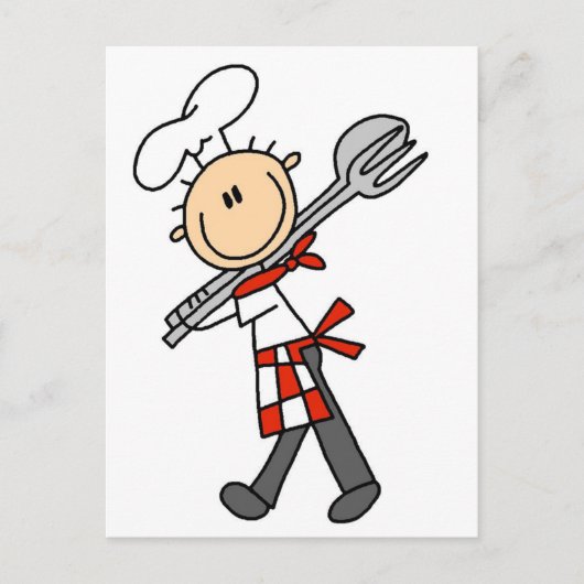 Chef met Salad Tangen Tshirts en Gifts Briefkaart (Voorkant)