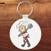 Chef met Salad Tangen Tshirts en Gifts Sleutelhanger (Voorkant)