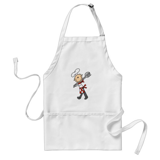 Chef met Salad Tangen Tshirts en Gifts Standaard Schort (Voorkant)