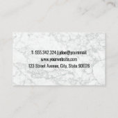 Chef met Serving Platter | Marmer Visitekaartje (Achterkant)