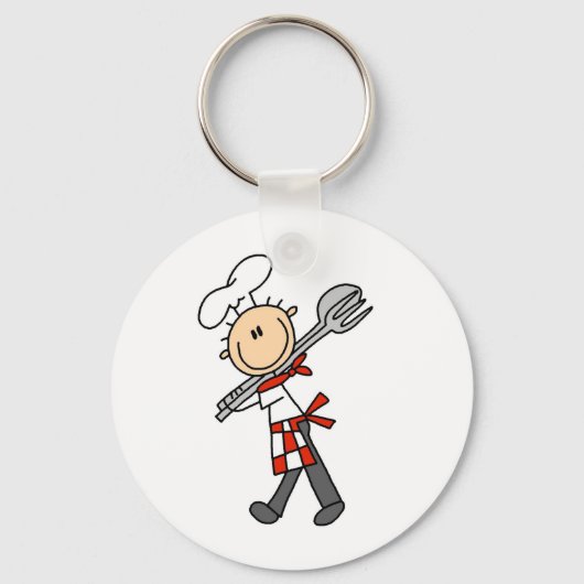 Chef Met Slagtangen Sleutelhanger (Voorkant)
