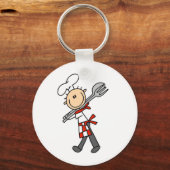 Chef Met Slagtangen Sleutelhanger (Voorkant)