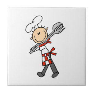 Chef Met Slagtangen Tegeltje