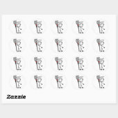 Chef Met Spatel Ronde Sticker (Vel)