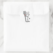 Chef Met Spatel Ronde Sticker (Tas)