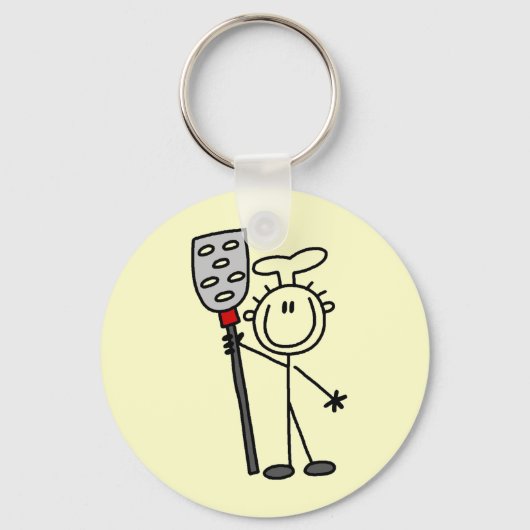 Chef Met Spatel Sleutelhanger (Voorkant)