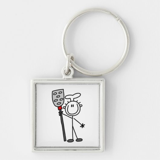 Chef Met Spatel Sleutelhanger (Voorkant)