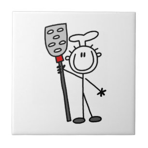 Chef Met Spatel Tegeltje