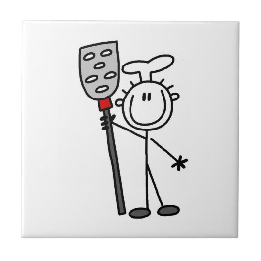 Chef Met Spatel Tegeltje (Voorkant)