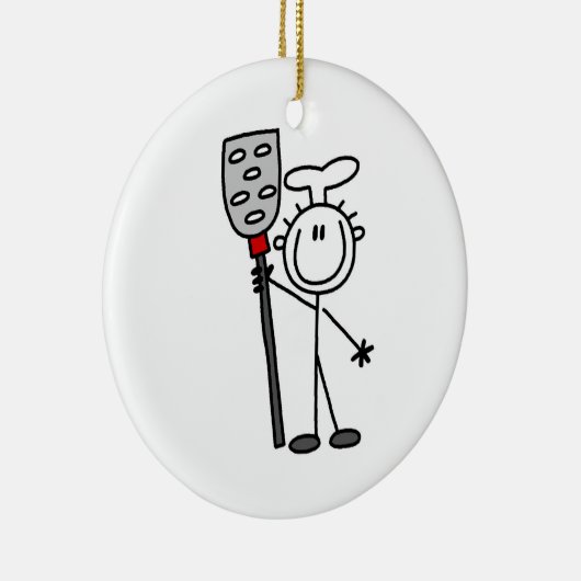 Chef met spatula keramisch ornament (Rechts)