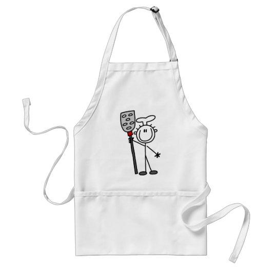 Chef met spatula standaard schort (Voorkant)