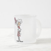 Chef met taart T-shirts en geschenken Matglas Koffiemok (Voorkant rechts)