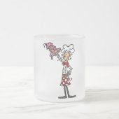 Chef met taart T-shirts en geschenken Matglas Koffiemok (Center)