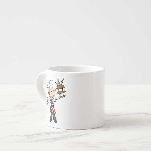 Chef Met Verjaardagstaart Espresso Kop (Links)