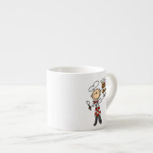 Chef Met Verjaardagstaart Espresso Kop (Voorkant rechts)