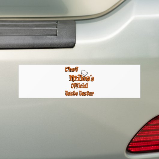 Chef Mike's smaaktester Bumpersticker (Op auto)