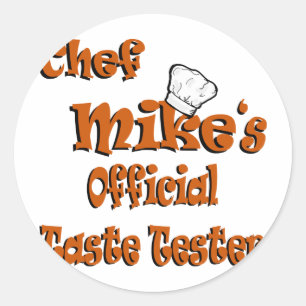 Chef Mike's smaaktester Ronde Sticker