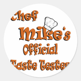 Chef Mike's smaaktester Ronde Sticker