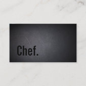 Chef Minimalist Black Typografie Visitekaartje (Voorkant)