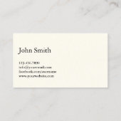 Chef minimalist handschrift legant visitekaartje (Achterkant)