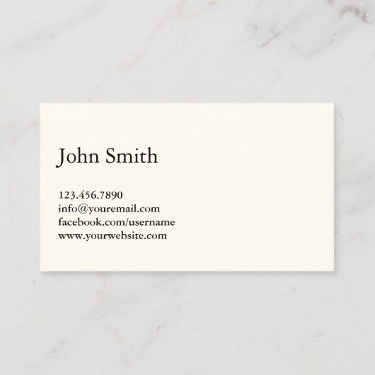 Chef minimalist handschrift legant visitekaartje (Achterkant)