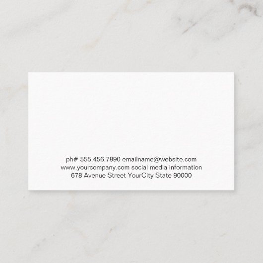 Chef-model | Brandende pot met voedsel Visitekaartje (Achterkant)