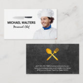 Chef Model | Mes en Bestek Visitekaartje (Voorkant / Achterkant)