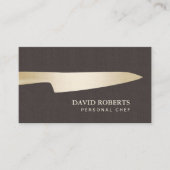 Chef Modern Gold Knife Professional Visitekaartje (Voorkant)