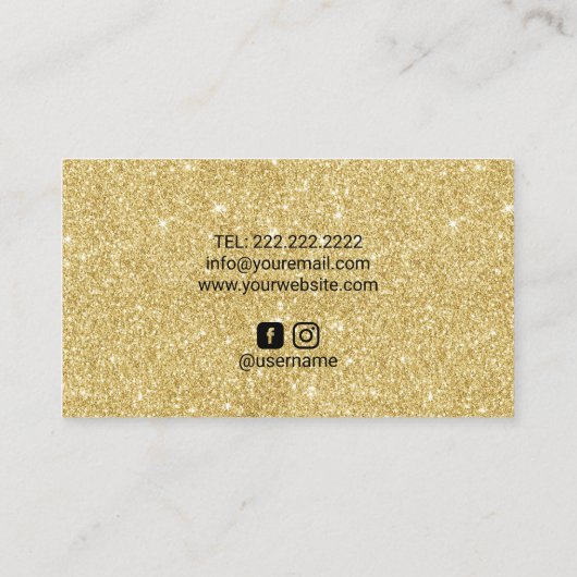 Chef Modern Gold Whisk Pastry Bakery Visitekaartje (Achterkant)