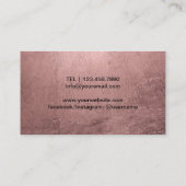 Chef Modern Roos Goud Zwart Mes Catering Visitekaartje (Achterkant)