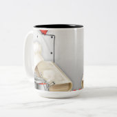 Chef-Mok Tweekleurige Koffiemok (Voorkant links)