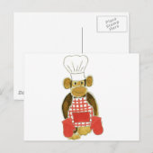 Chef Monkey Red Briefkaart (Voorkant / Achterkant)