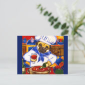 Chef Mops Briefkaart (Staand voorkant)