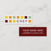 CHEF (moskeesvierkantjes) Mini Visitekaartje (Voorkant / Achterkant)