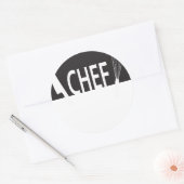 Chef-naamplaatje voor kooigebeurtenis ronde sticker (Envelop)