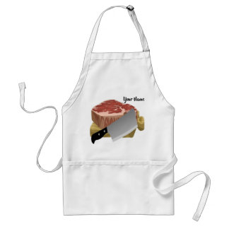 Chef Name Butcher Beef Knife Kitchen Standaard Schort